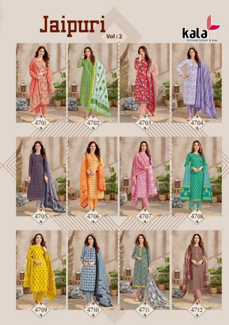 Kala Jaipuri 2 Cotton Printed Readymade Suits Catalog
